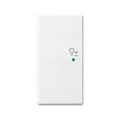 SRD-2-L-94 Клавиша двойная левая free@home, светорегулятор, Basic 55, цвет альпийский белый (SRD-2-L-94)