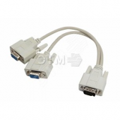Переходник штекер VGA - 2 гнезда VGA, провод (etm17-6834)