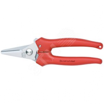 KNIPEX Ножницы комбинированные, рез картона, пластмассы, фольги алюминиевой, латунной и медной, L-140 мм, хирургическая нержавеющая сталь, KN-9505140
