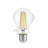 Лампа сетодиодная декоративная LED 10w E27 4000K груша прозрачная филамент 230/50 Jazzway